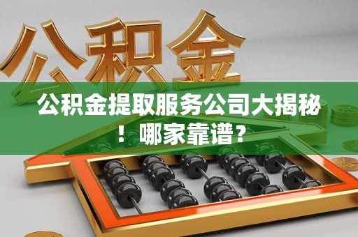 大田公积金提取服务公司大揭秘！哪家靠谱？