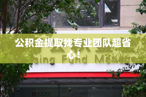 大田公积金提取找专业团队超省心！