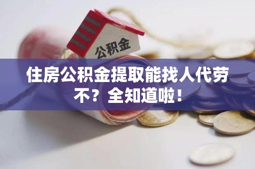 大田住房公积金提取能找人代劳不？全知道啦！