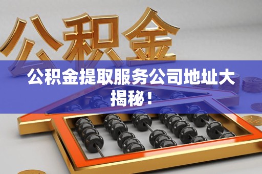 大田公积金提取服务公司地址大揭秘！