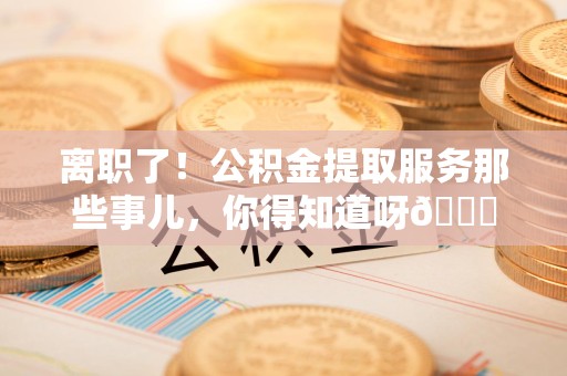 大田离职了！公积金提取服务那些事儿，你得知道呀😉